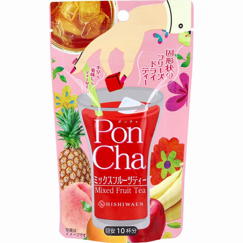 PonCha(ポンチャ) ミックスフルーツティー 13g(10粒入) フリーズドライ ティー ミックスフルーツ 固形 ..