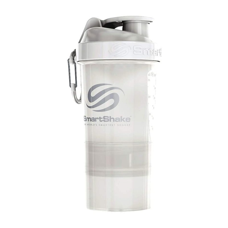 SmartShake スマートシェイク プロテインシェイカー O2GO ホワイト 600ml プロテイン シェイカー 持ち..