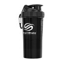 SmartShake スマートシェイク プロテインシェイカー O2GO ブラック 600ml プロテイン シェイカー 持ち運び プロテインボトル スポーツボトル プロテインシェーカー ケース マイボトル シェーカー ジム おしゃれ スムージー サプリメント 携帯 キーリング