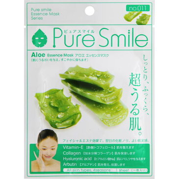 【数量10までメール便】ピュアスマイルエッセンスマスク アロエ 1枚 入りピュアスマイル (Pure Smile) エッセンスマスク パック ピュアスマイル パック マスク パック フェイス シートマスク フェイスマスク フェイスパック