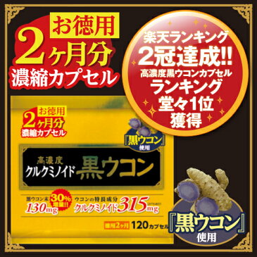 【おひとり様4個まで特価】高濃度黒ウコンカプセル（お徳用2ヶ月分120カプセル）ウコン サプリ カプセル 粒 錠剤 マカ クラチャイダム クラチャイダム ピュアカプセル 【BEE】【dec-3】【あす楽対応】