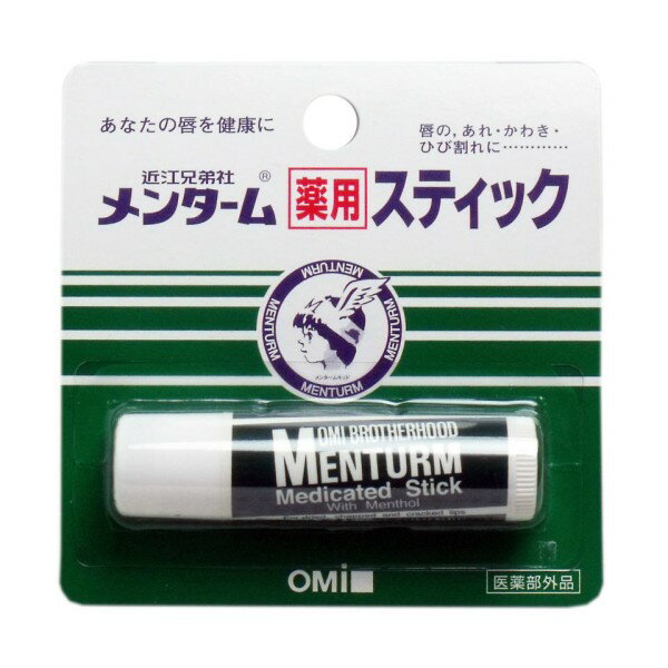 メンターム薬用スティック リップクリーム レギュラータイプ 4g リップクリーム 保湿 リップスティック 唇 荒れ かわき ひび割れ メントール リップケア 医薬部外品 【4個までメール便】