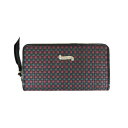 yBWLzBill Wall Leather rEH[U[JX^ OEHbg z RED+GREEN+BLUE CROSS STITCH ZIPPER WALLET W945