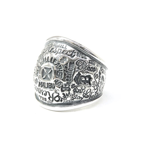 yBWLzBill Wall Leather rEH[U[V/GRAFFITI DOME RING SILVER OtBeBh[O/Vo[/O