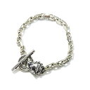 【BWL】Bill Wall Leather ビルウォールレザーSQUARE CHAIN LINK W/ANIMAL HEAD/VINTAGE PANTHER スクエアチェーン リンクw/アニマルヘッド ビンテージパンサーブレスレット/シルバー