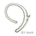 【BWL】Bill Wall Leather ビルウォールレザー【送料無料】【あす楽】/Round Chain Necklace w/ Tiny Charm and Oval BWL Tag 21 (Specify) ラウンドネックレスw/タイニーチャーム＆オーバルBWLタグ/シルバーチェーン/21インチ/53cm