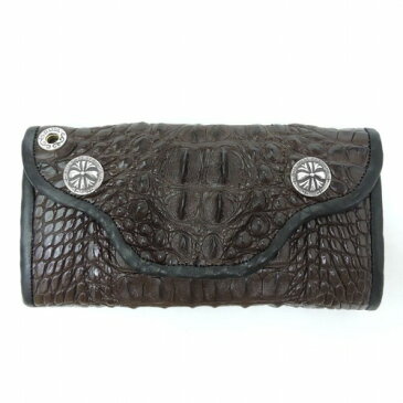 【BWL】Bill Wall Leather ビルウォールレザー【送料無料】【あす楽】CUSTOM HYBRID WALLET HORN BACK GATOR CROWN SNAP= NEW SPIDER(BROWN) カスタムハイブリッドウォレット ホーンバック ロングウォレット ワニ革 ブラウン 長財布