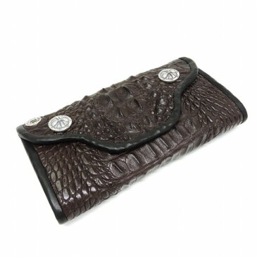 【BWL】Bill Wall Leather ビルウォールレザー【送料無料】【あす楽】CUSTOM HYBRID WALLET HORN BACK GATOR CROWN SNAP= NEW SPIDER(BROWN) カスタムハイブリッドウォレット ホーンバック ロングウォレット ワニ革 ブラウン 長財布