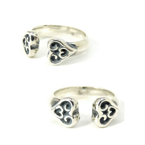 【BWL】Bill Wall Leather ビルウォールレザー ダブル トライバル ハートリング Double Tribal Heart (small) シルバーアクセサリー リング ハート