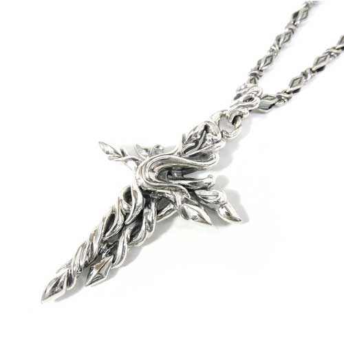 【GIGOR】ジゴロウクレストパスペンダント＋フリストデザインチェーン45cmセット/クロス/シルバー