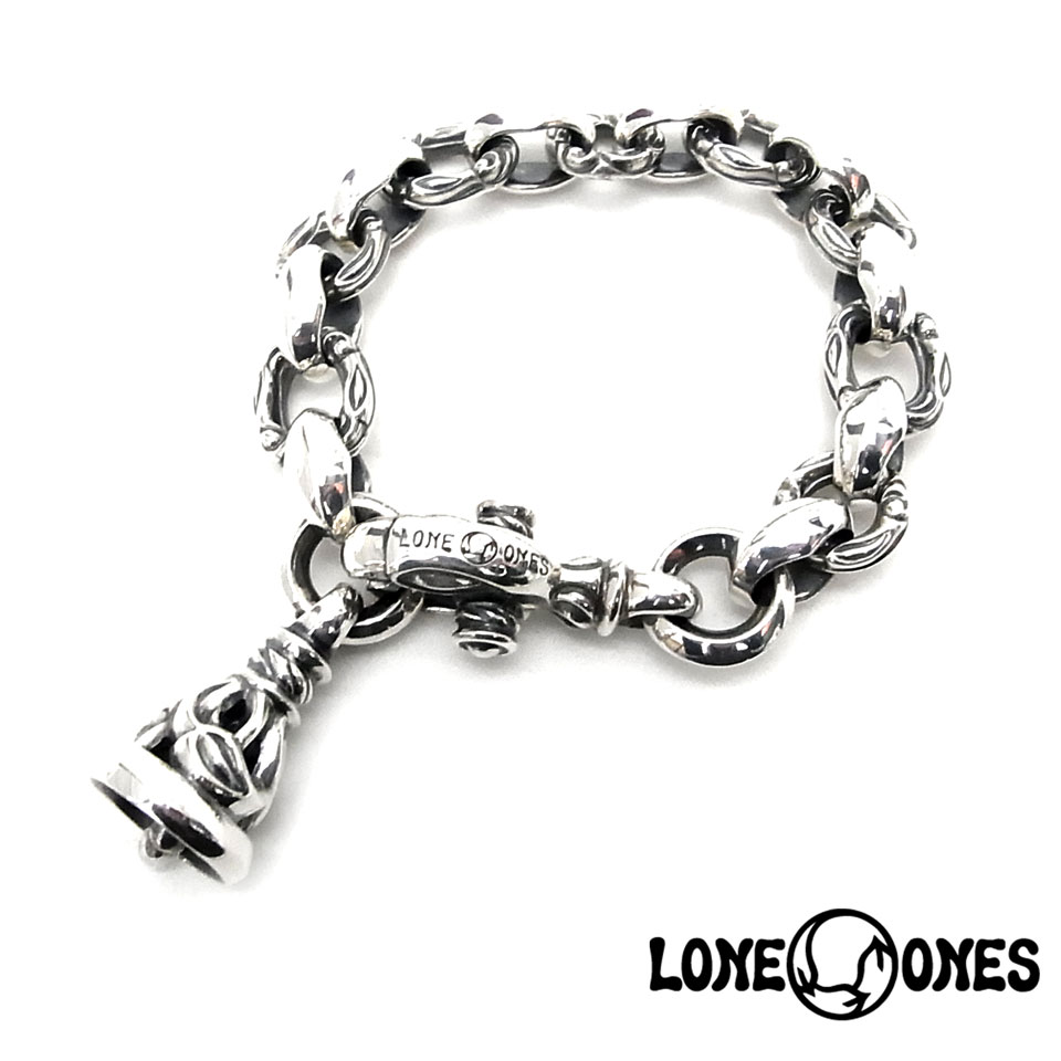 ブレスレット LONE ONES ロンワンズ loneones レナードカムホート LEONARD KAMHOUT シルバーアクセ シルバージュエリー アメリカ製 MF Bracelet: Heron with 1 Crane Bell - Medium ヘロンw/ 1クレーンベルMサイズ/シルバーブレスレット