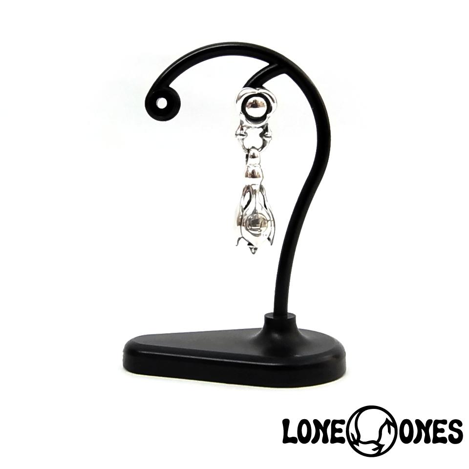 ロンワンズ LONE ONES ロンワンズ loneones レナードカムホート LEONARD KAMHOUT シルバーアクセ シルバージュエリー アメリカ製 KF Earring: Flow (Hug Me) Link with Tear Bell - 1pc　 フロー（ハグミー）リンクwティアベル/シルバーピアス