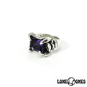 レナードカムホート 指輪 【LONE ONES】ロンワンズレナードカムホート LEONARD KAMHOUT MF Ring: Temple with Amythest Emerald Cut (16mm x 12mm)-Size 11.0-13.0(JP#24～＃29) テンプルアメジストエメラルドカット/Lサイズ/シルバーリング/アメジスト/天然石