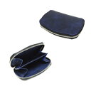 マニフォールド MANIFOLD 財布 馬ヌメ 馬ヌメ皮革 ピット鞣し 新喜皮革 ROUND FASTENERCARD CASE MW-12 BLV BLUE ...