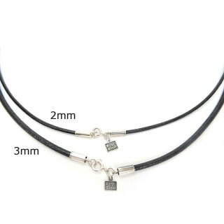 【ROYALORDER】ロイヤルオーダーブラックレザーネックレス3.0mm