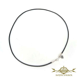 【ROYALORDER】ロイヤルオーダーブラックレザーネックレス2.0mm