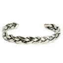 【VASSER】バッサー送料無料 Vintage Woven Bangle Silver(ヴィンテージウーブンバングルシルバー)/シンプル/編みレザー/シルバー...