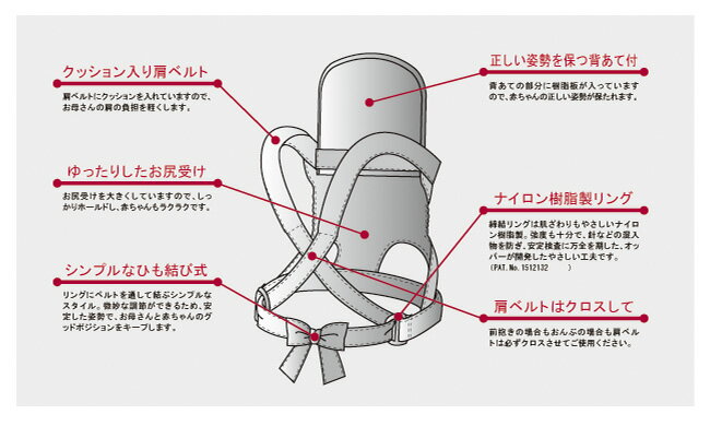 日本製 昔ながらのおんぶひも おんぶ・だっこ兼用 子守帯シンプル 無地 抱っこひも 抱っこ紐 おんぶ紐 ベビーキャリー 送料無料 子守バンド子守帯 だっこひも 昔ながらのひもで結ぶタイプ Kufuu ベビーのお店 クフウ