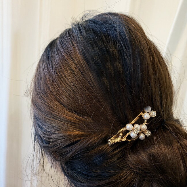 ヘアアクセサリー【 NO・020 小枝 パールピン 単品 】結婚式 正月 和風 着物 浴衣 大人用 ヘアクリップ ヘアピン 髪飾り アクセ ヘアアクセ ドレス パール Tree Leaf Pearl Women Hair Accessories