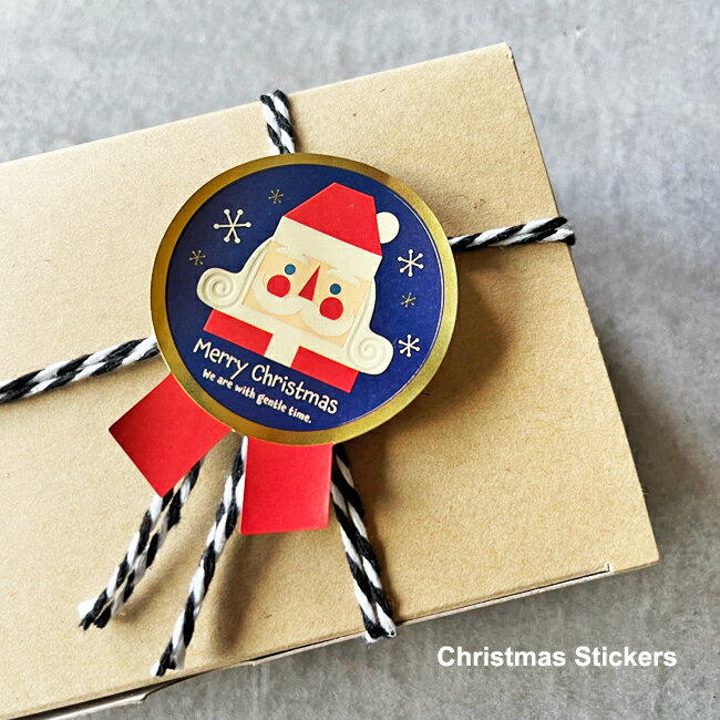 クリスマス サンタ シール 4枚(4片)【バラ売り】サンタクロース クリスマス シール ステッカー ラッピング用品 シール Merry Christmas St...