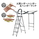 送料無料 ハンガー ハンガーラック レディースセット 女性用 itemC20本 itemE20本 5段 木製 ボトムハンガー シダー 高級天然シダーハンガー ブ...