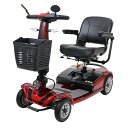 送料無料 新品 電動シニアカート 赤 シルバーカー 車椅子 PSE適合 TAISコード取得済 運転免許不要 折りたたみ 軽量 コンパクト 電動カート 四輪車 4輪車 移動 高齢者 充電 シート回転 電動車いす 電動車椅子 介護 福祉 お年寄り 老人 スクーター レッド scooterd01red
