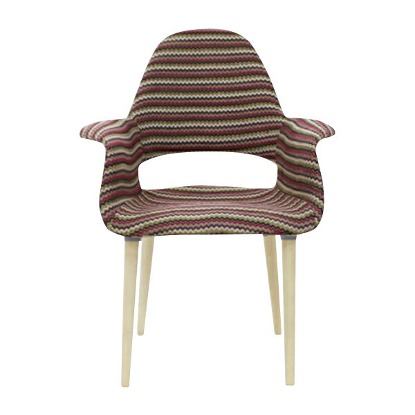 送料無料 新品 PP32C オーガニックチェア チャールズ・イームズ/エーロ・サーリネン ファブリック ストライプ organic chair RED レッドストライプ