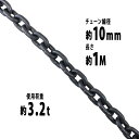 送料無料 チェーン 線径約10mm 使用荷重約3.2t 約3200kg 約1m G80 エコノミーモデル 鎖 くさり 吊り具 チェーンスリング スリングチェーン リンクチェーン チェイン 金具 クレーン ホイスト 玉掛け 吊り上げ 運搬 建築 土木 鉄工 運輸 造船 chain10mm1m その1