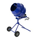 送料無料 新品 コンクリートミキサー 青 練上量70L ドラム容量140L 固定ボルト加工 電動 モーター式 100Vモーター 混練機 攪拌機 かくはん機 コンクリート モルタル 堆肥 肥料 飼料 園芸 タイヤ 車輪 キャスター ミキサー 攪拌 かくはん 混錬 混ぜる 練る ブルー BLUE