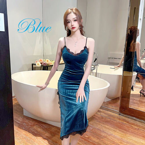 最終値下げ [一度のみ着用］ベロアドレス パーティー・オケージョン