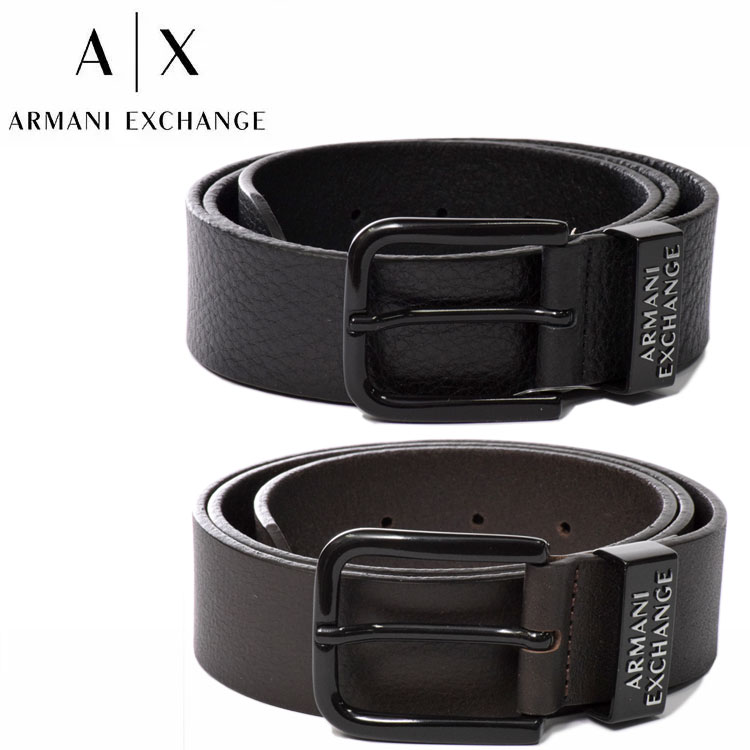 アルマーニ ベルト（メンズ） 送料無料！ARMANI EXCHANGE(アルマーニエスクチェンジ) MENS レザーベルト 951075 8P066【 A/Xレザーベルト 本革 カジュアルベルト バックル カウレザー 牛革・ブラック ブラウン】【smtb-k】【w4】【楽ギフ_包装】アメリカ正規入荷品