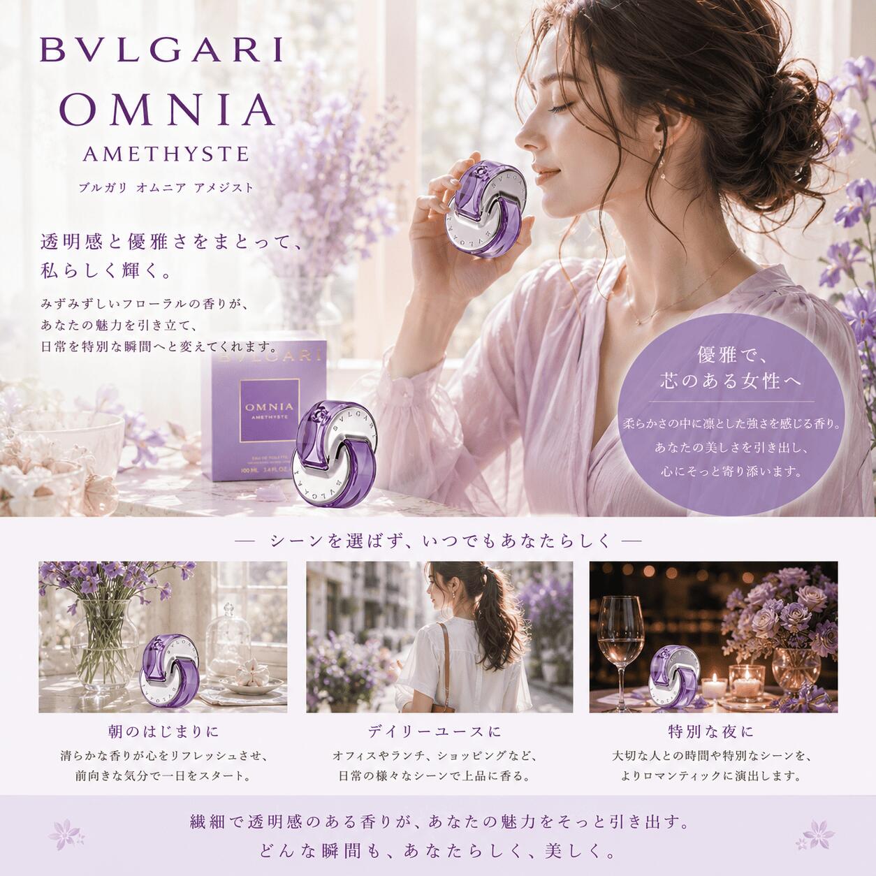 BVLGARI ブルガリ オムニア アメジスト オードトワレ EDT 100mL 香水 フレグランス...