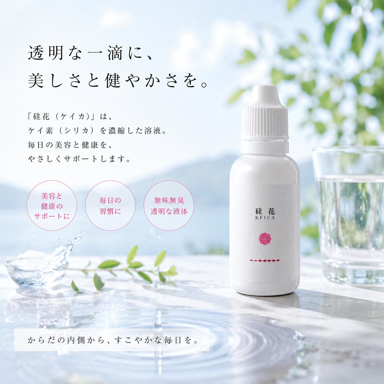 硅花（ケイカ） keica ケイ素（シリカ）濃縮溶液 50ml ミネラル 美容 健康 日本製　【送料無料】 platinums-10000552 Platinumseedlings サンプル画像3