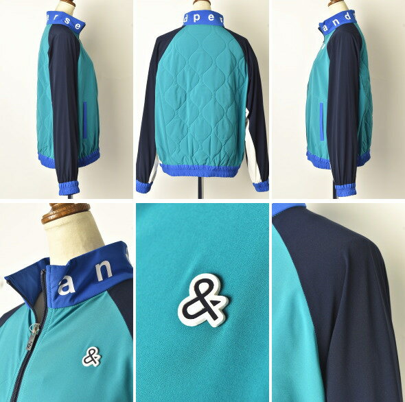 20％OFFセールアンパスィ and per se中綿切替ジップアップブルゾン レディース ゴルフウェア 2023秋冬新作 送料無料M-L-LL トップス ゴルフ アンパスィ最強配送 アウトレット