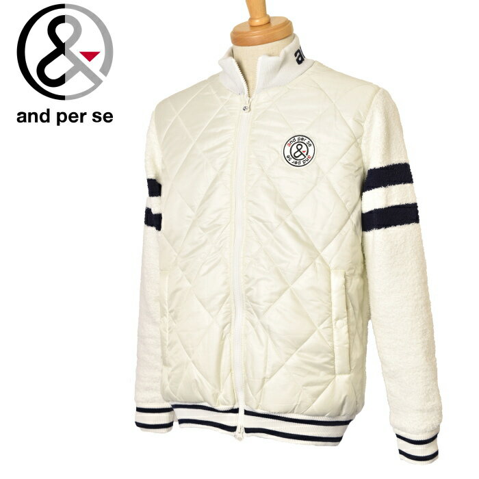 20％OFFセールアンパスィ and per seニット×中綿切替ジップアップブルゾン メンズ 2023秋冬新作 送料無料M-L-LL トップス ゴルフ アンパスィ