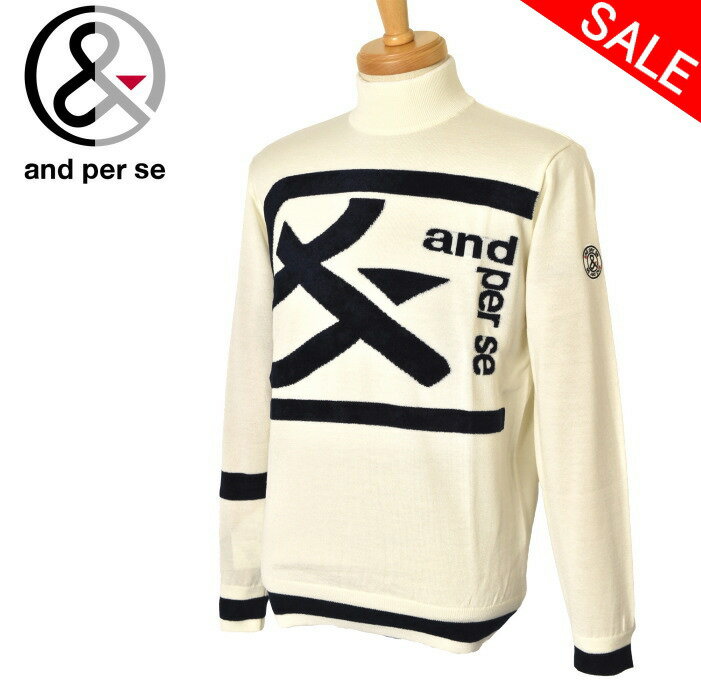 20%OFFセールアンパスィ and per seハイネックセーター メンズ ゴルフウェア 2023秋冬新作 送料無料M-L-LL トップス ゴルフ アンパスィ...