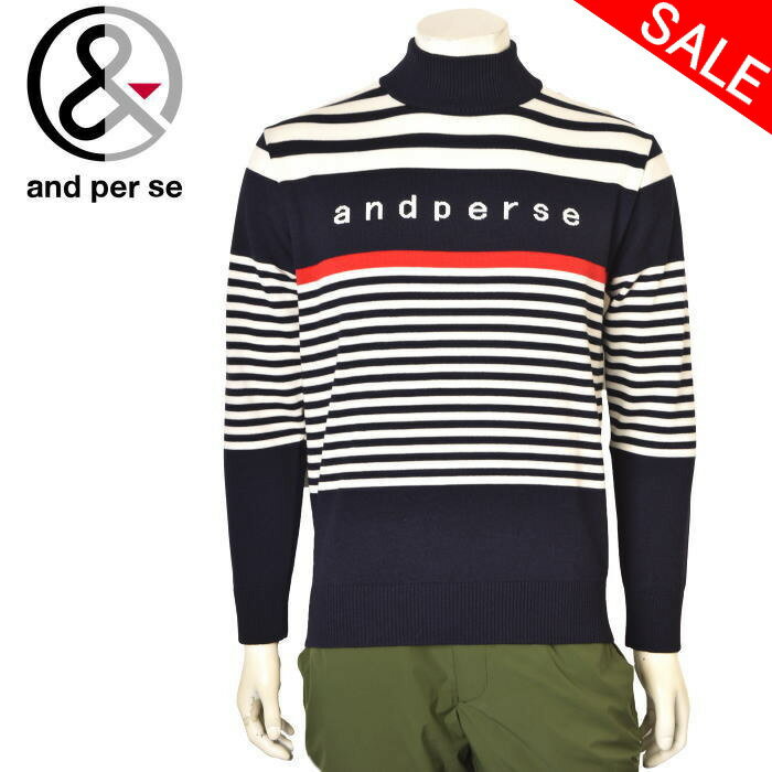 20%OFFセールアンパスィ and per seハイネックセーター メンズ ゴルフウェア 2024秋冬新作 送料無料M-L-LL トップス ゴルフ アンパスィ...