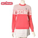 40%OFFセールアルチビオ archivioニットプルオーバー レディース ゴルフウェア 2024秋冬新作 送料無料S-M トップス アルチビオ最強配送