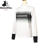 30％OFFセールブラック＆ホワイト ゴルフ Black＆Whiteハイネックシャツ レディース 2023秋冬新作 送料無料M-L トップス 成田美寿々プロモデル ブラック アンド ホワイト モックネック