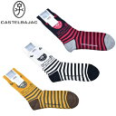 カステルバジャック CASTELBAJACソックス メンズ 2025秋冬新作25-27 クルー丈 カステル バジャック最強配送