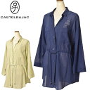 カステルバジャック CASTELBAJACシースルーロールアップシャツ レディース 2025春夏新作 送料無料M-L-LL トップス カステル バジャック 服最...
