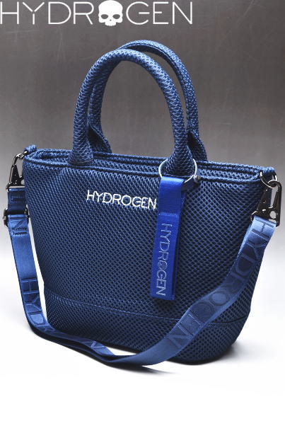 ハイドロゲン トート バッグ ミニトートバッグHYDROGEN 2023春夏新作 メンズ レディース ユニセックスメッシュ ファスナー式 ネイビー楽天ランキング1位受賞カバン ギフト 国内正規品 送料無料