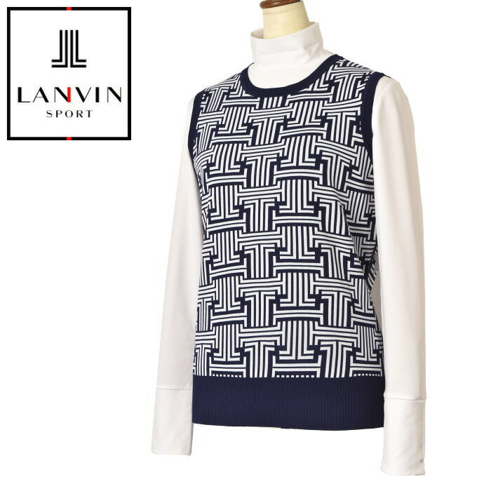 ランバン スポール ゴルフ LANVIN SPORTニットベスト レディース 2024春夏新作 送料無料38-40-42 トップス ランバン スポールあす楽_翌日着荷可