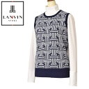 ●メーカー希望小売価格はメーカー商品タグに基づいて掲載しています ランバン スポール 【LANVIN SPORT】 完璧なスタイリングで自分らしさを表現。 パリ発のファッション性とスポーティーさを兼ね備え、 プレイゴルフを核として、タウンやトラベルシーンなどでも エレガントなスポーツライフを提案するゴルフブランドです。●当店でのお買い物メリットメリット1・すべての商品が正規品。安心してお買い物頂けます。ライセンスブランドは正規取扱いメーカーの正規品、輸入ブランドは正規輸入代理店のお品物をそろえております。メリット2・15時までのご注文は当日発送。お住まいの住所によっては最短で翌日にお届け出来ます。毎日営業しておりますので、お急ぎのお買い物にとても便利です。（1/1.2は除く）メリット3・ギフト包装全品無料。大切な日に最高のお品を。プレゼント ギフト gift 贈り物 贈答品 無料ラッピング 誕生日 バースデー クリスマス　敬老の日 記念品 記念日 定年退職記念品 コンペ景品 景品 賞品 粗品 内祝 内祝い お祝い返し お返し お礼 御礼 お中元 御中元 お歳暮　御歳暮 お年賀 御年賀 お正月 入学 卒業 旅行 成人式 就職祝い 昇進祝い 退職祝い 快気祝い 初老祝い 還暦祝い 古稀祝い 喜寿祝い 傘寿祝い　米寿祝い 卒寿祝い 白寿祝い 長寿祝い 金婚式 銀婚式 ダイヤモンド婚式 結婚記念日 土日祝営業 男性 女性 男女兼用 メンズ レディース ユニセックス父の日 母の日 バレンタインデー ホワイトデー 等のすべてのイベントにご用命ください。パリ発のファッション性とスポーティーさを兼ね備え、プレイゴルフを核として、タウンやトラベルシーンなどでもエレガントなスポーツライフを提案するゴルフブランド。 さらりとしたソフトな肌触りが心地よい薄手のニットベスト。 JLロゴパターン総柄がデザインポイント。 カジュアル＆スポーティーな印象のアイテム。 インナーは別の商品となっております。 ● Detail ・実物の色と若干異なって見える場合があります。予めご了承ください。 ●参考コーディネート ・写真をクリックすると拡大します。 ・写真をクリックすると商品ページに移動します。 ● 商品詳細 ブランド ランバン スポール LANVIN SPORT カラー ネイビー 素材 ポリエステル100％ ● サイズスペック サイズ M(38) L(40) LL(42) 身幅 44cm 47cm 50cm 肩幅 33cm 35cm 36cm 着丈 56cm 58cm 58cm ・実物を巻尺で採寸したものです。 ・採寸寸法について詳しくは コチラ をご確認くださいませ。 ・店頭でも販売させていただいております。売り違いの際はご容赦願います。