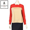 ランバン スポール ゴルフ LANVIN SPORT異素材使い長袖シャツ レディース 2025春夏新作 送料無料36-38-40-42 トップス ランバン スポ...