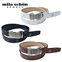 ミラショーン スポーツ mila schon sportsスライド式ベルト メンズ 2025春夏新作 送料無料FREE 牛革 ミラショーン ゴルフ最強配送