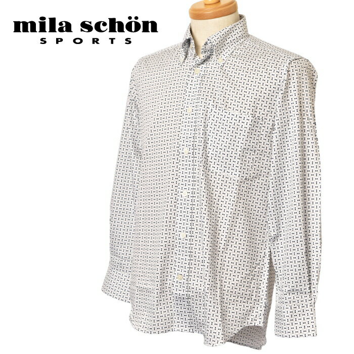 ミラショーン スポーツ mila schon sports長袖ボタンダウンシャツ メンズ 2025秋冬新作 送料無料M-L-LL トップス ミラショーン ゴルフ...