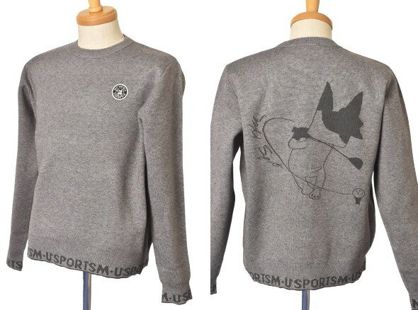 MUスポーツ ゴルフ M・U SPORTSクルーネックセーター ニット メンズ 2025秋冬新作 送料無料M-L-LL トップス エムユースポーツ 700r7200最強配送