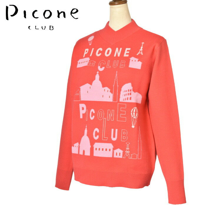 40％OFFセールピッコーネ クラブ PICONE CLUBVハイネックニットプルオーバー レディース 2023秋冬新作 送料無料M-L トップス ピッコーネクラブ モックネック