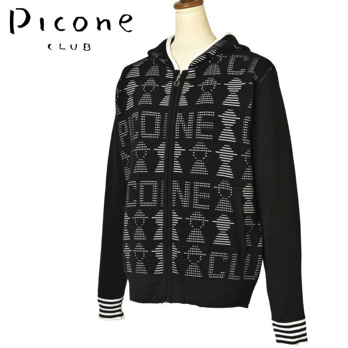 ●メーカー希望小売価格はメーカー商品タグに基づいて掲載しています ピッコーネクラブ 【PICONE CLUB】オリジナリティ溢れる“archivio”（アルチビオ）という ニックネームの司祭のキャラクターがトレードマークとして 使われているピッコーネは、上品で遊び心感じさせる イタリアン エレガンス カジュアルを展開しています。 ゴルフを意識したスポーツウェアとグッズは、 ピッコーネらしい楽しいデザインと機能性で人気を博しています。●当店でのお買い物メリットメリット1・すべての商品が正規品。安心してお買い物頂けます。ライセンスブランドは正規取扱いメーカーの正規品、輸入ブランドは正規輸入代理店のお品物をそろえております。メリット2・15時までのご注文は当日発送。お住まいの住所によっては最短で翌日にお届け出来ます。毎日営業しておりますので、お急ぎのお買い物にとても便利です。（1/1.2は除く）メリット3・ギフト包装全品無料。大切な日に最高のお品を。プレゼント ギフト gift 贈り物 贈答品 無料ラッピング 誕生日 バースデー クリスマス　敬老の日 記念品 記念日 定年退職記念品 コンペ景品 景品 賞品 粗品 内祝 内祝い お祝い返し お返し お礼 御礼 お中元 御中元 お歳暮　御歳暮 お年賀 御年賀 お正月 入学 卒業 旅行 成人式 就職祝い 昇進祝い 退職祝い 快気祝い 初老祝い 還暦祝い 古稀祝い 喜寿祝い 傘寿祝い　米寿祝い 卒寿祝い 白寿祝い 長寿祝い 金婚式 銀婚式 ダイヤモンド婚式 結婚記念日 土日祝営業 男性 女性 男女兼用 メンズ レディース ユニセックス父の日 母の日 バレンタインデー ホワイトデー 等のすべてのイベントにご用命ください。リラックスウェアからスポーツウェアまでイタリア感覚のライフスタイルを提案するピッコーネクラブ。ゴルフを意識したスポーツウェアとグッズは、ピッコーネらしい楽しいデザインと機能性で人気が急上昇。 前身頃・フードの凹凸のある模様編みがキュートなジップアップニットパーカー。 袖口のボーダーがアクセントアクセント。 身体の動きにしなやかに馴染む温かな着心地のアイテム。 ● Detail ・実物の色と若干異なって見える場合があります。予めご了承ください。 ● Color Variation ・写真をクリックすると商品ページに移動します。 ● 商品詳細 ブランド ピッコーネクラブPICONE CLUB カラー ブラック 素材 本体 ウール47％ アクリル47％ ポリエステル6％ 後身・袖部分 ウール50％ アクリル50％ ● サイズスペック サイズ M(01) L(02) 身幅 47cm 51cm 肩幅 39cm 41cm 着丈 58cm 59cm 袖丈 57cm 58cm ・実物を巻尺で採寸したものです。 ・採寸寸法について詳しくは コチラ をご確認くださいませ。 ・店頭でも販売させていただいております。売り違いの際はご容赦願います。